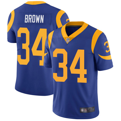 Los Angeles Rams Limited Royal Blue Men Malcolm Brown Alternate Jersey NFL Football #34 Vapor Untouchable